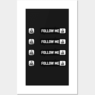 jesus follow request sticker set Posters and Art